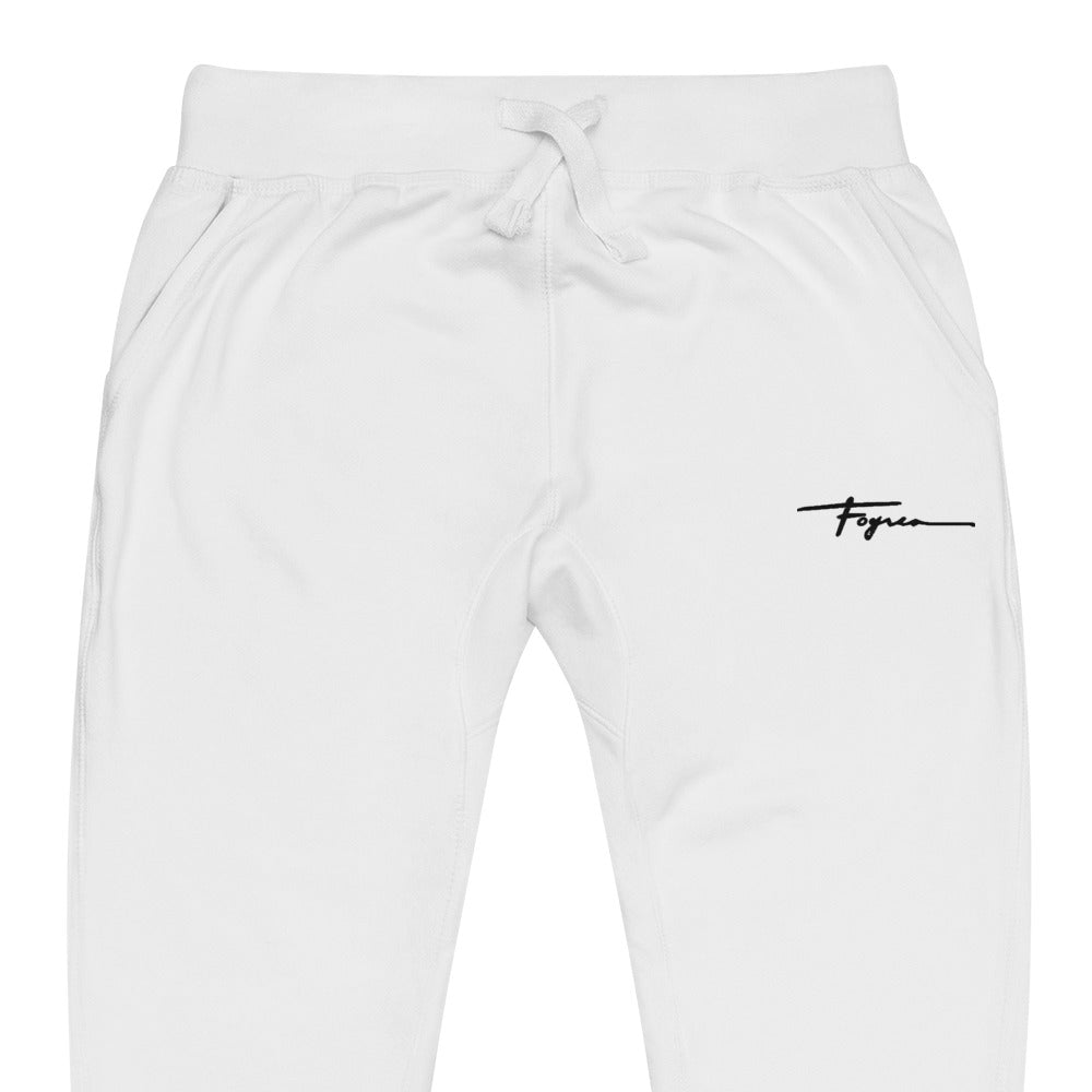 White Foyren signature unisex sweatpants