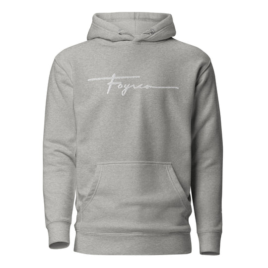 Foyren signature embroidered gray unisex hoodie